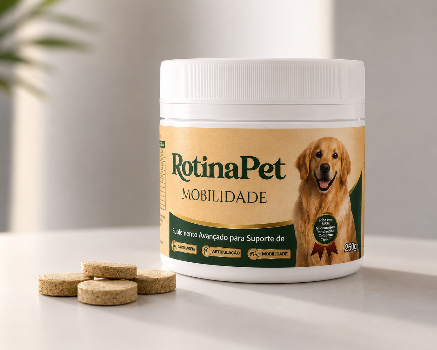RotinaPet Mobilidade – Suplemento para Articulações e Mobilidade de Cães 250g