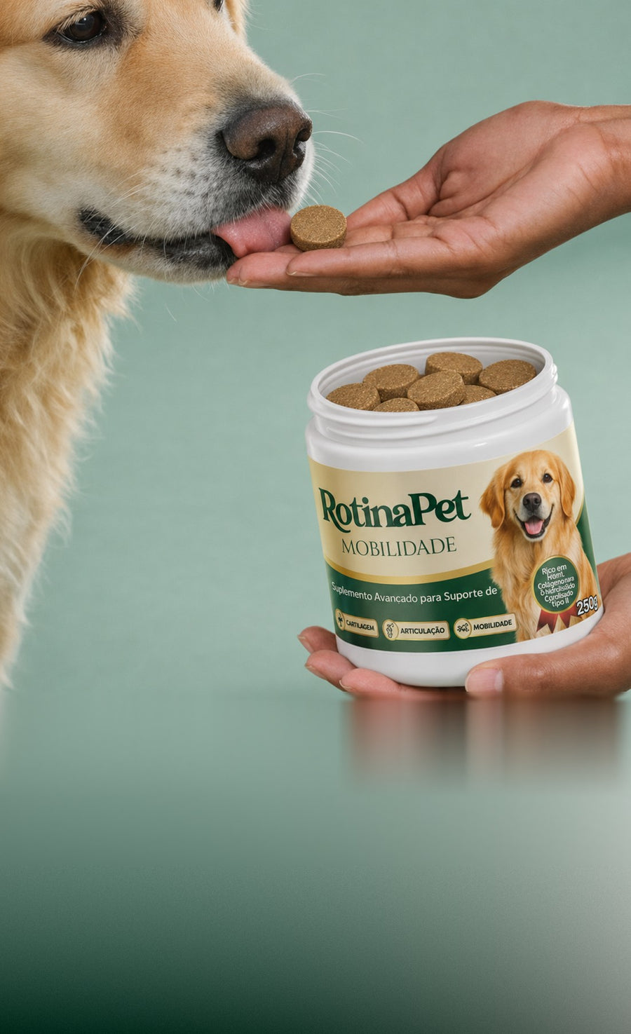 Cachorro com suplemento RotinaPet