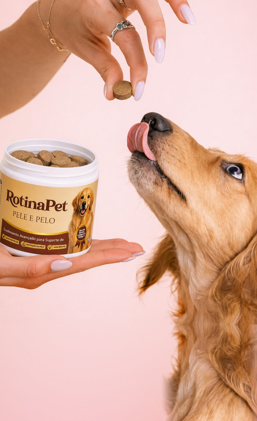 Cachorro com suplemento RotinaPet